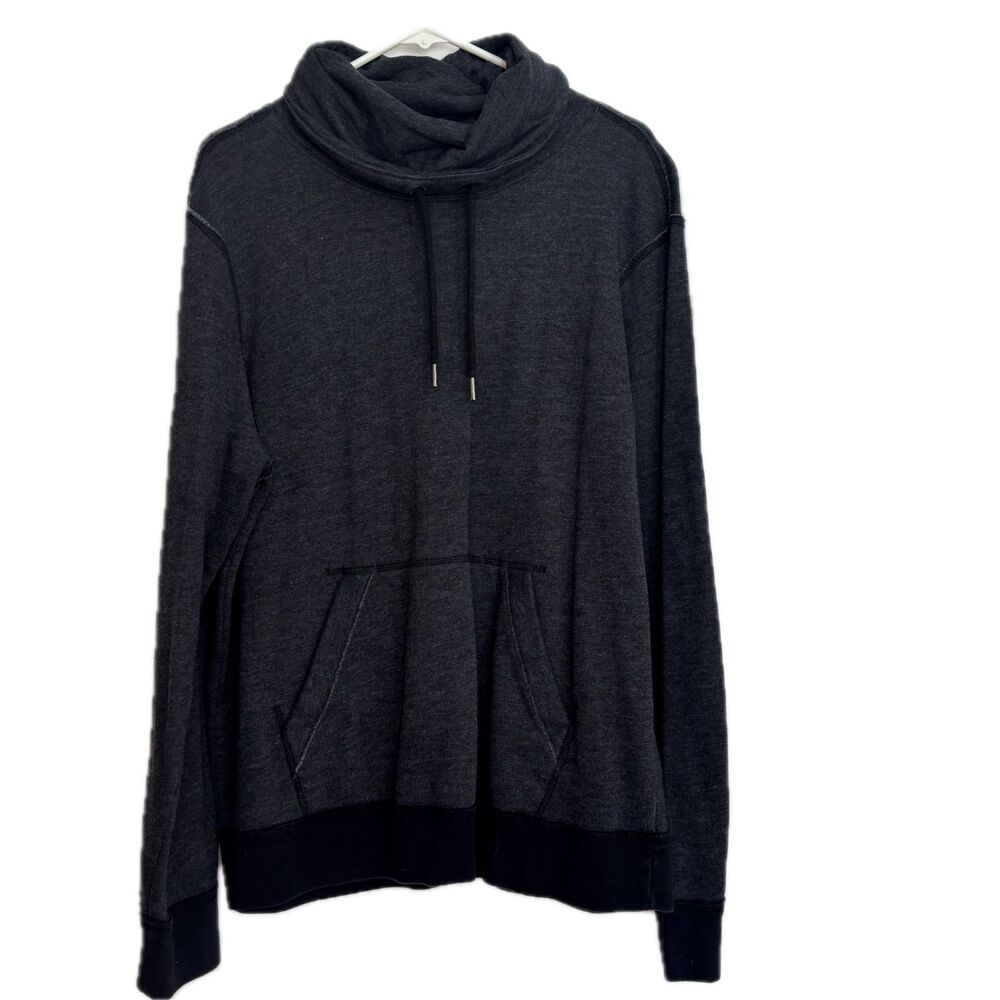 Brooklyn Calling NYC XL Gray/Black Cowl Neck Long Sleeve Pullover Sweatshirt